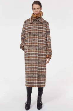 Aida Brushed Check Coat