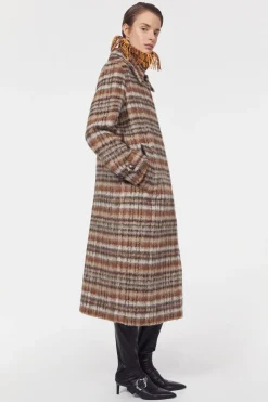 Aida Brushed Check Coat
