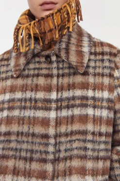 Aida Brushed Check Coat
