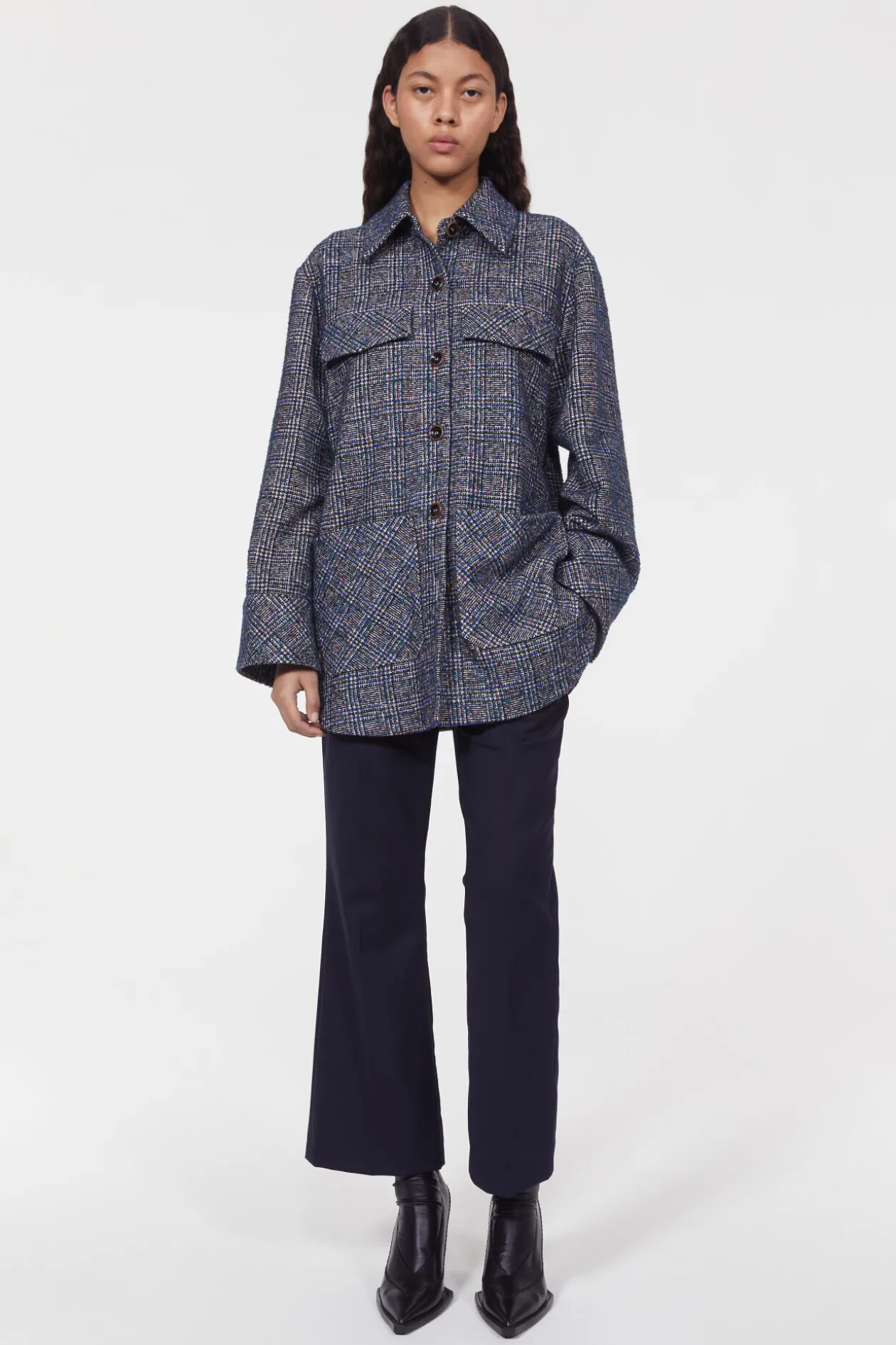 Avril Boucle Check Blazer