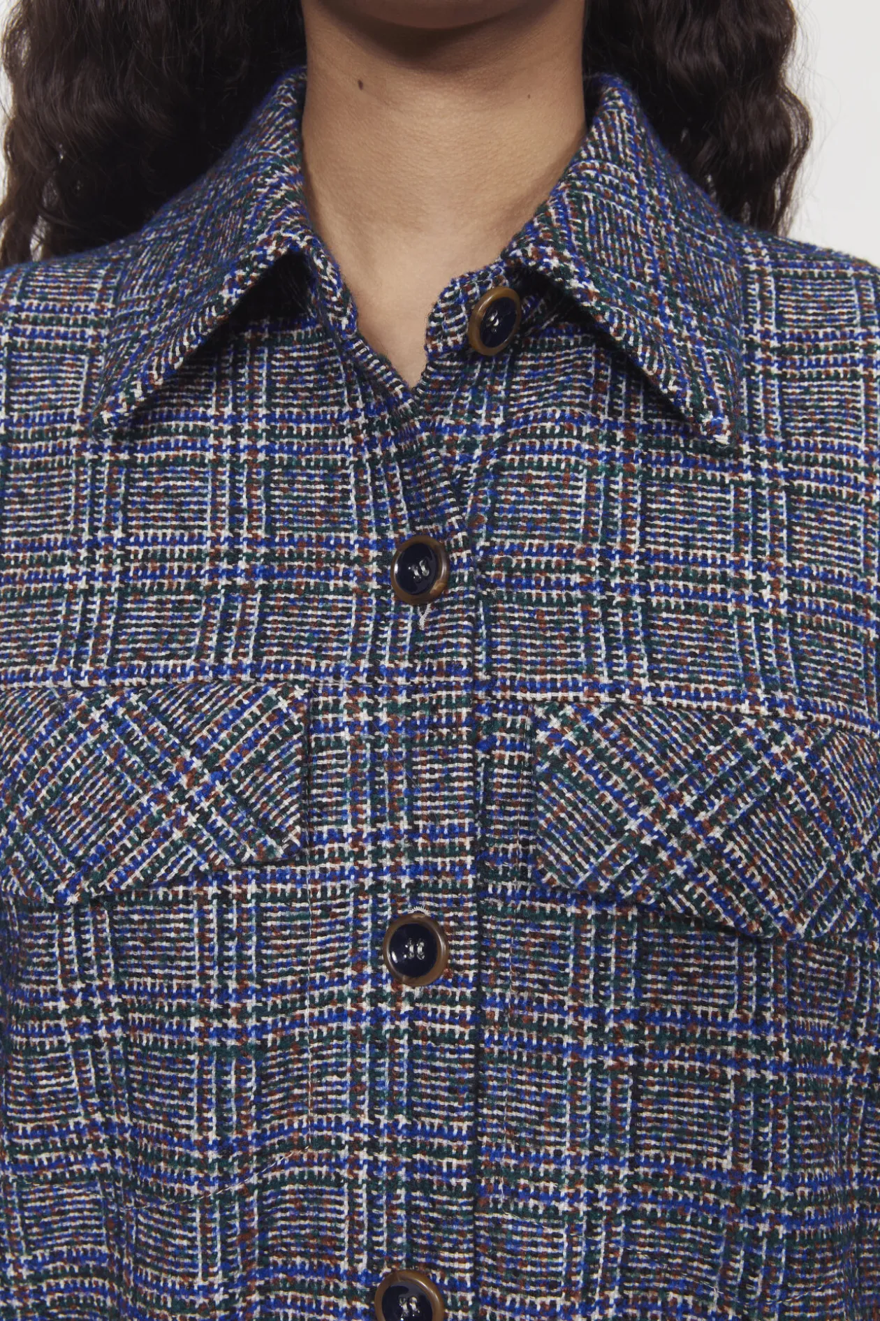 Avril Boucle Check Blazer