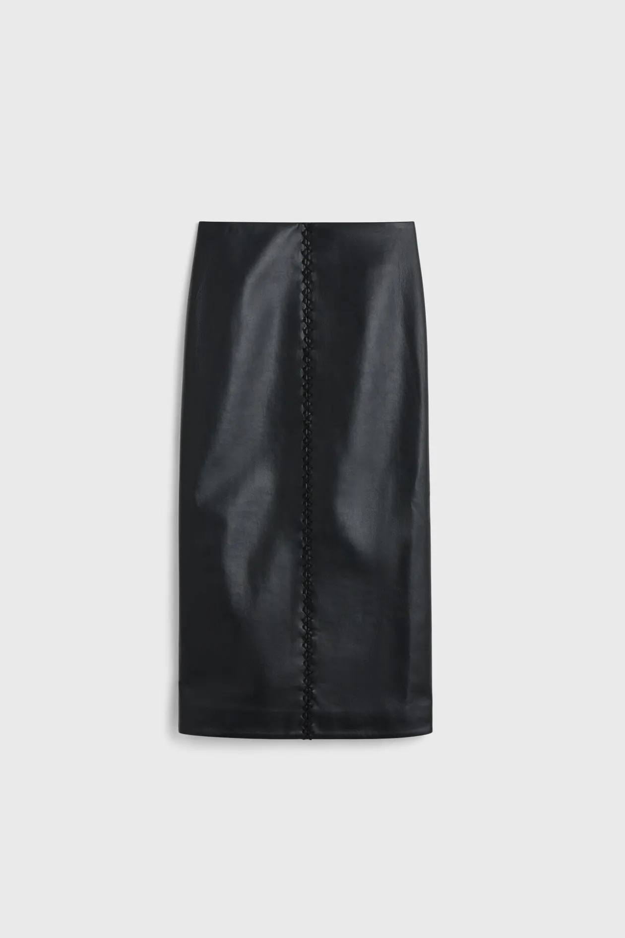 Helen Stitch Leather Skirt