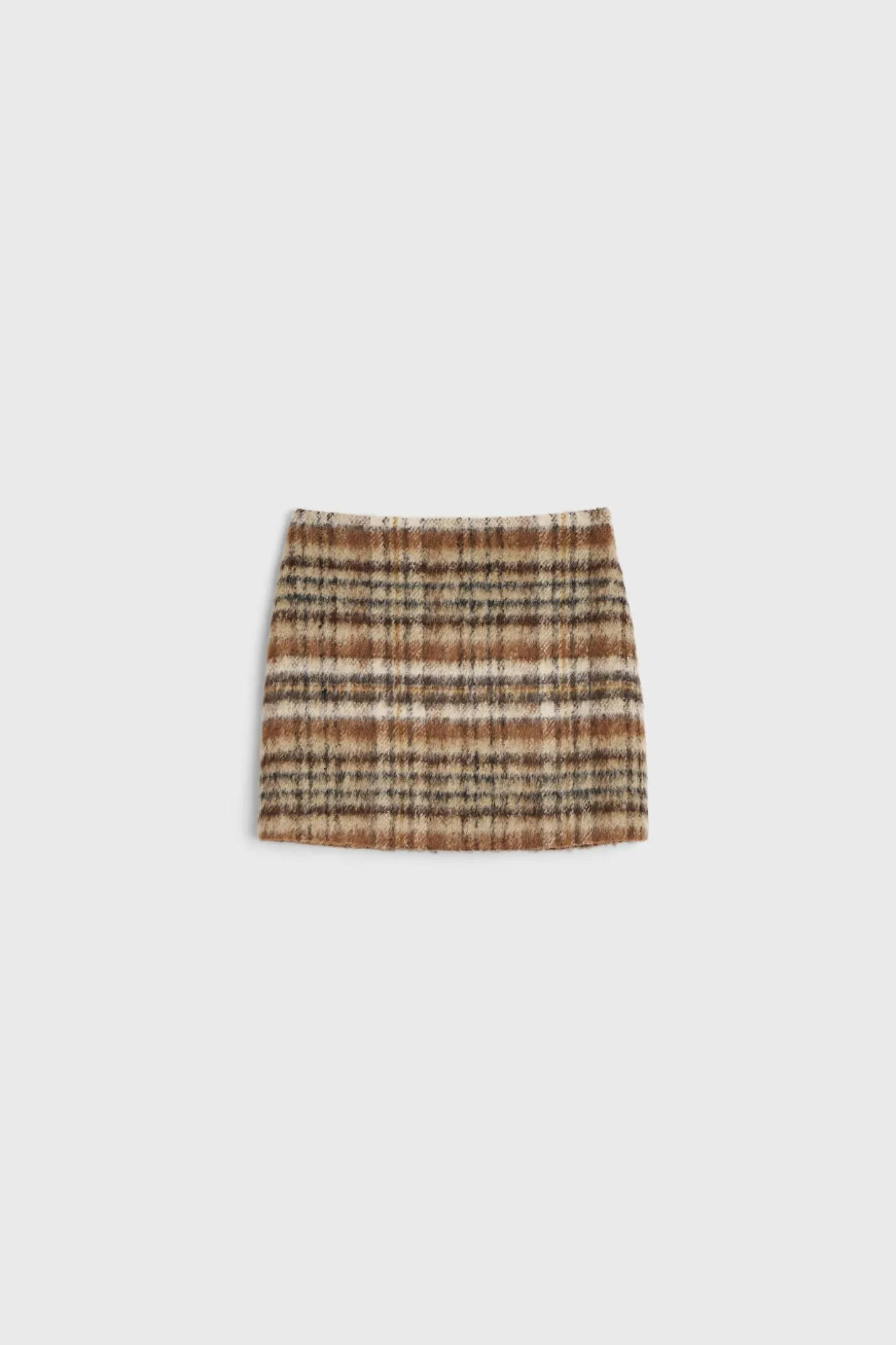 Seine Brushed Check Skirt